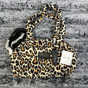 Marc Jacobs The Small Weekender Leopard Quilted Nylon Travel Duffel Bag NWT